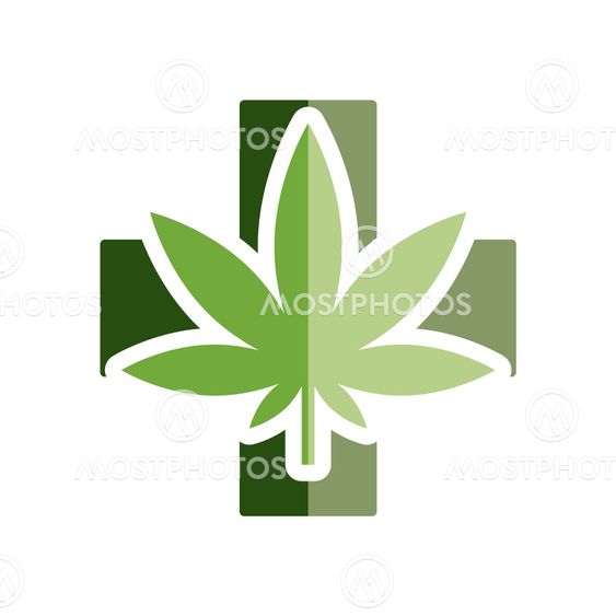 medical marijuana flat icon