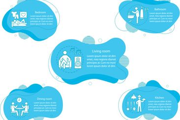 Domestic life concept illustrations