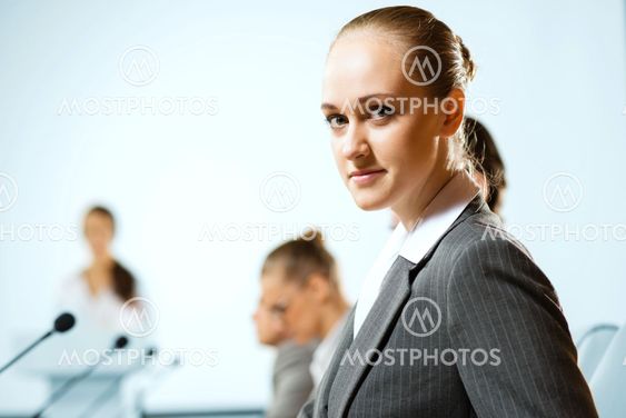 group of businessmen at the presentation