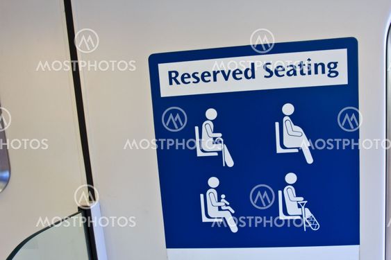 reserved seating sign