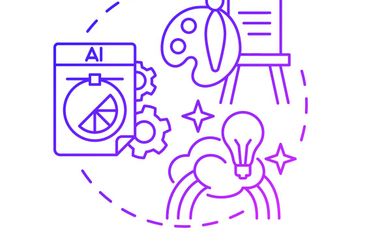 Artistic occupation purple gradient concept icon