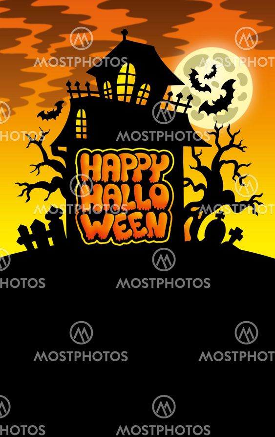 Halloween image with old house 1