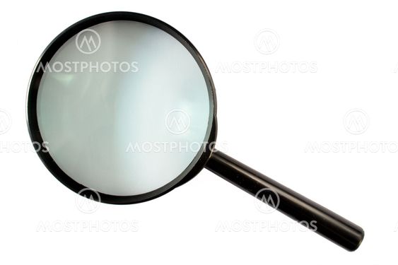 A magnifying glass isolated on a white background.