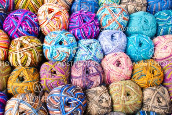 Colorful wool balls