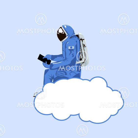 Astronaut sitting o
