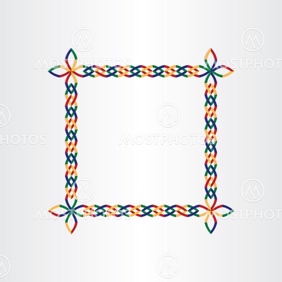 color square decorative birthday frame design