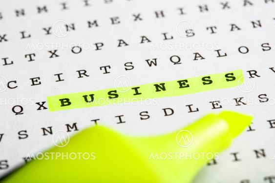 Text marker on word puzzle - Newsletter