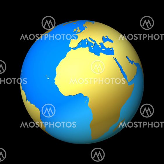 globe in blue and gold