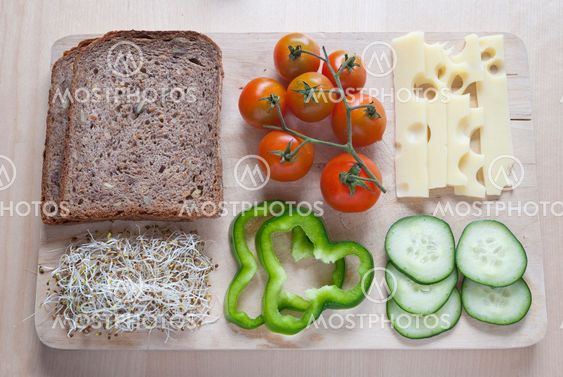 Raw food ingredinent on wooden cutting board