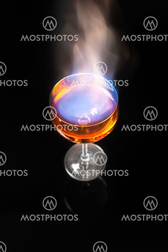 Burning alcohol