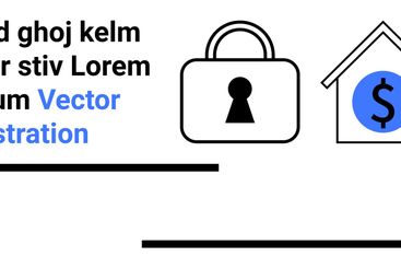 Secured Home Loan Concept with Lock and House Icon...
