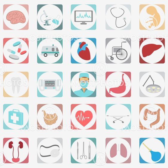 Medical and healthcare icon set