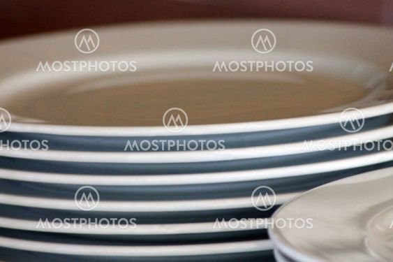 Stacked dinner plates