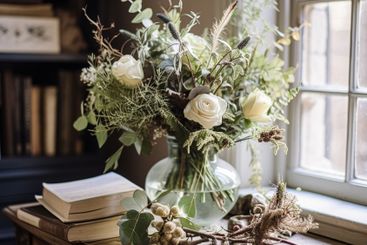 Floral arrangement with winter, autumn or early spring...