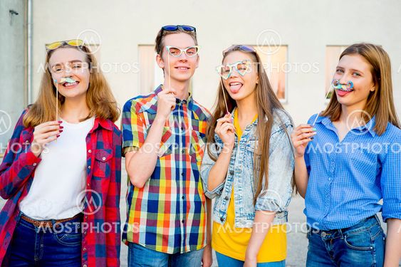 Teens having a party