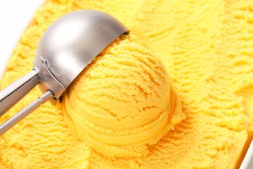 Yellow ice cream