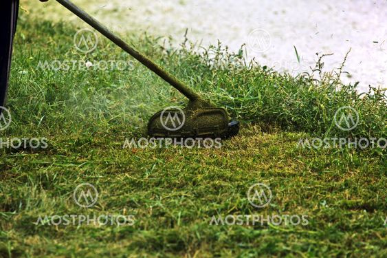 Close-up lawn mower