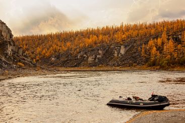 Heavenly evening and water landscape during autumn...