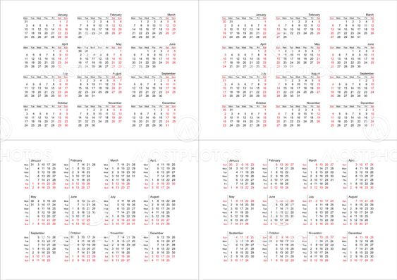 2011 simple calendars (vector)