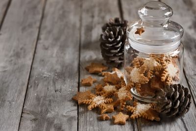 Christmas cookies in jar