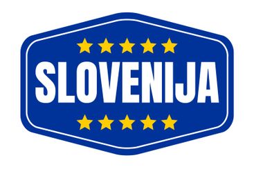 Slovenia symbol icon with the European flag