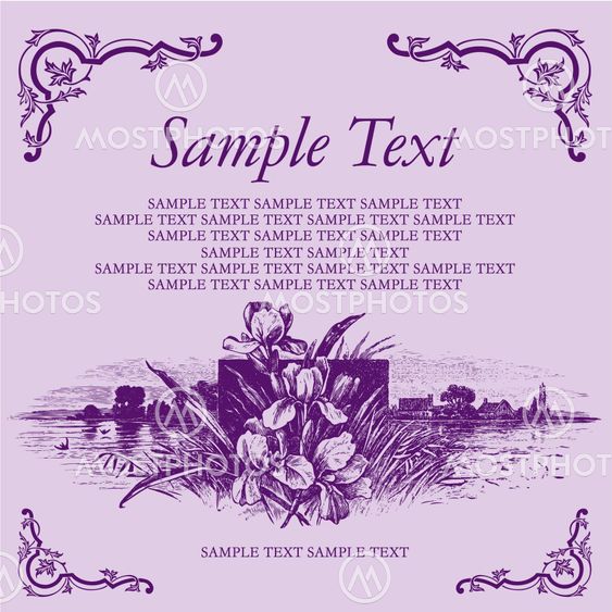 antique card engraving (vector)
