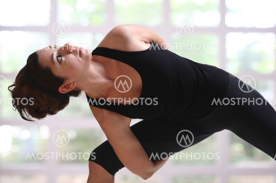 Pretty girl in yoga time
