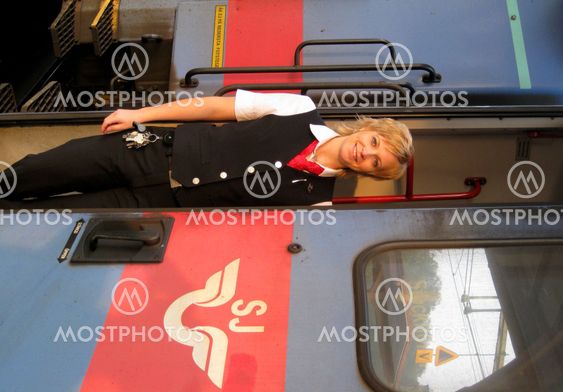 SJ trains hostess on train