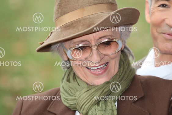 Old lady in a park
