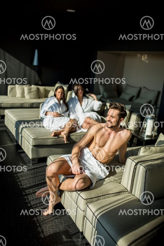 Man with a towel in a room