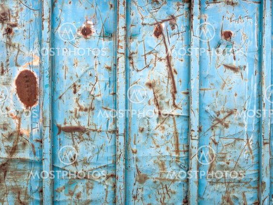 Detail eines verkratzten Containers / Detail of a...