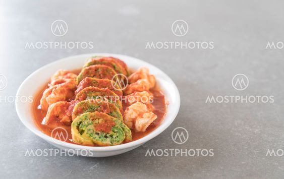 Accacia Leave Omelet and Shrimp in Tamarind Soup