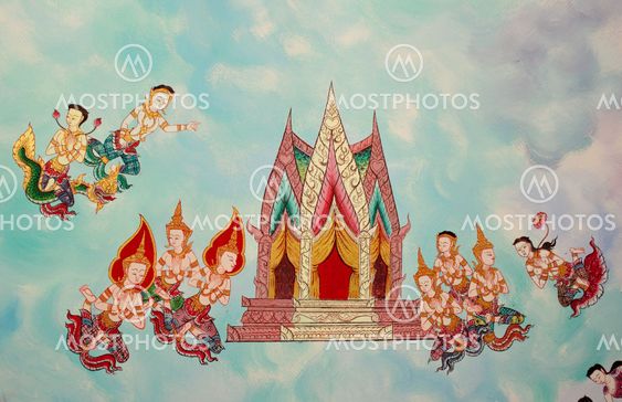 Thai art on temple's roof