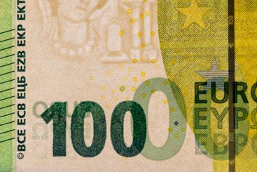 European cash paper money worth one hundred euros
