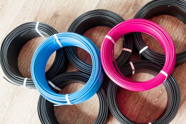 set colored electric cable