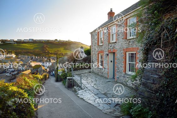 Port Isaac, a small and picturesque fishing village on...