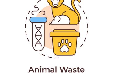 Animal waste multi color concept icon