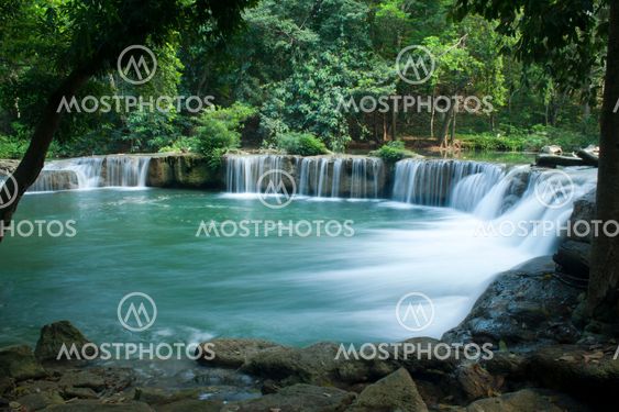 waterfalls in deep forest
