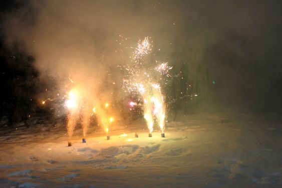cascade of sparks