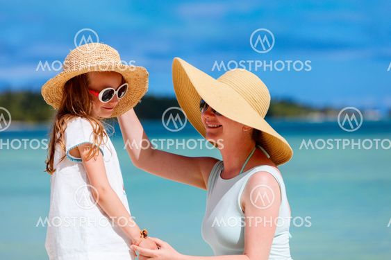 Mother and daughter on vacation