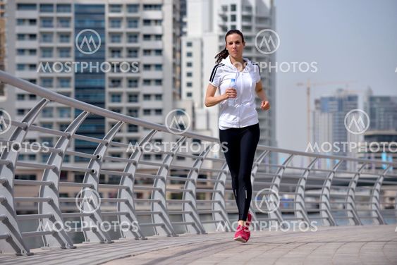 woman jogging at morning