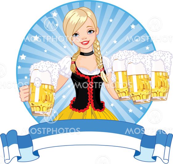 Oktoberfest girl label