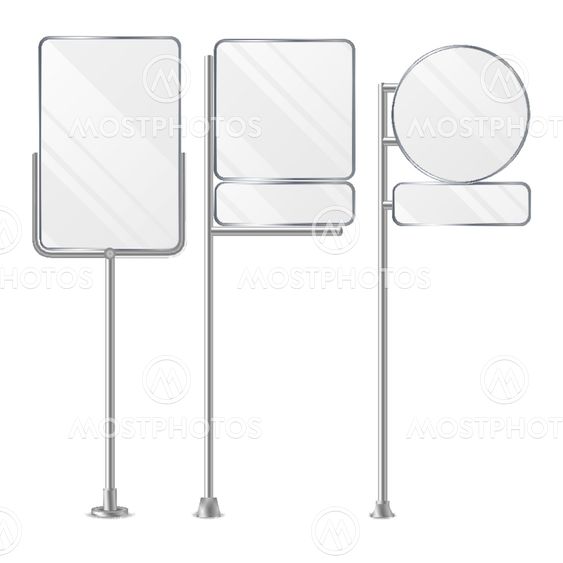 3D Blank Boards On Poles For Placing Price And Business...