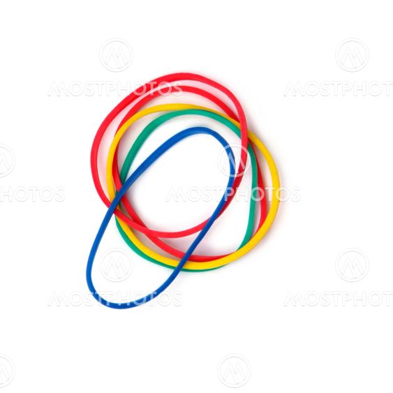 colourful elastic bands