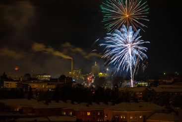 Fyrverkeri över Eskilstuna