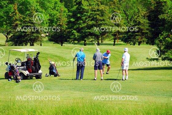 Seniors golfing