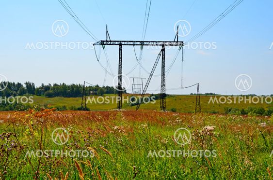 High-voltage line in Klinsky area