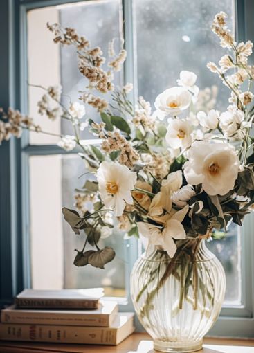 Floral arrangement with winter, autumn or early spring...