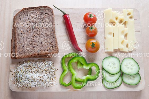 Raw food ingredinent on wooden cutting board