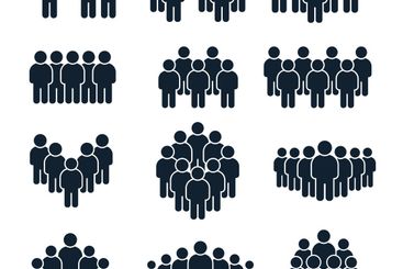 People group icon. Business person, team management and...